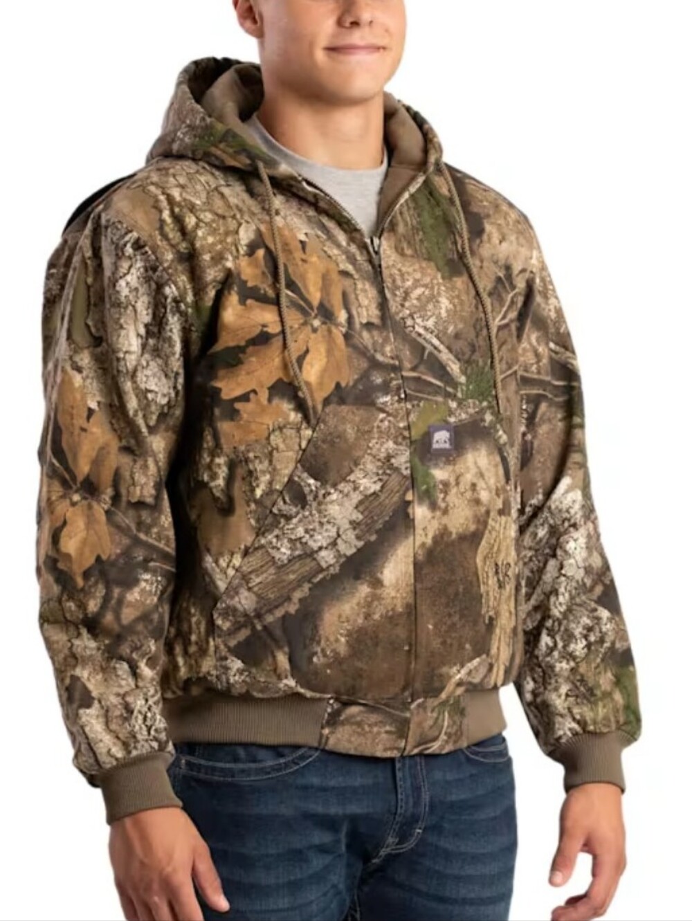 NWT Berne Heritage Duck Hooded Jacket - Mossy Oak Mens Large
